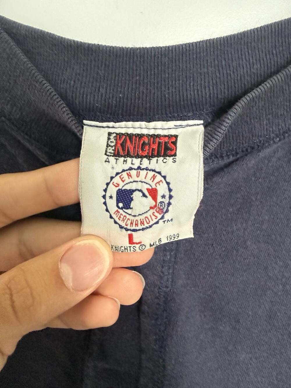 Vintage 1999 Iron Knights Athletics Seattle Mariners MLB  Henley T-Shirt Size L